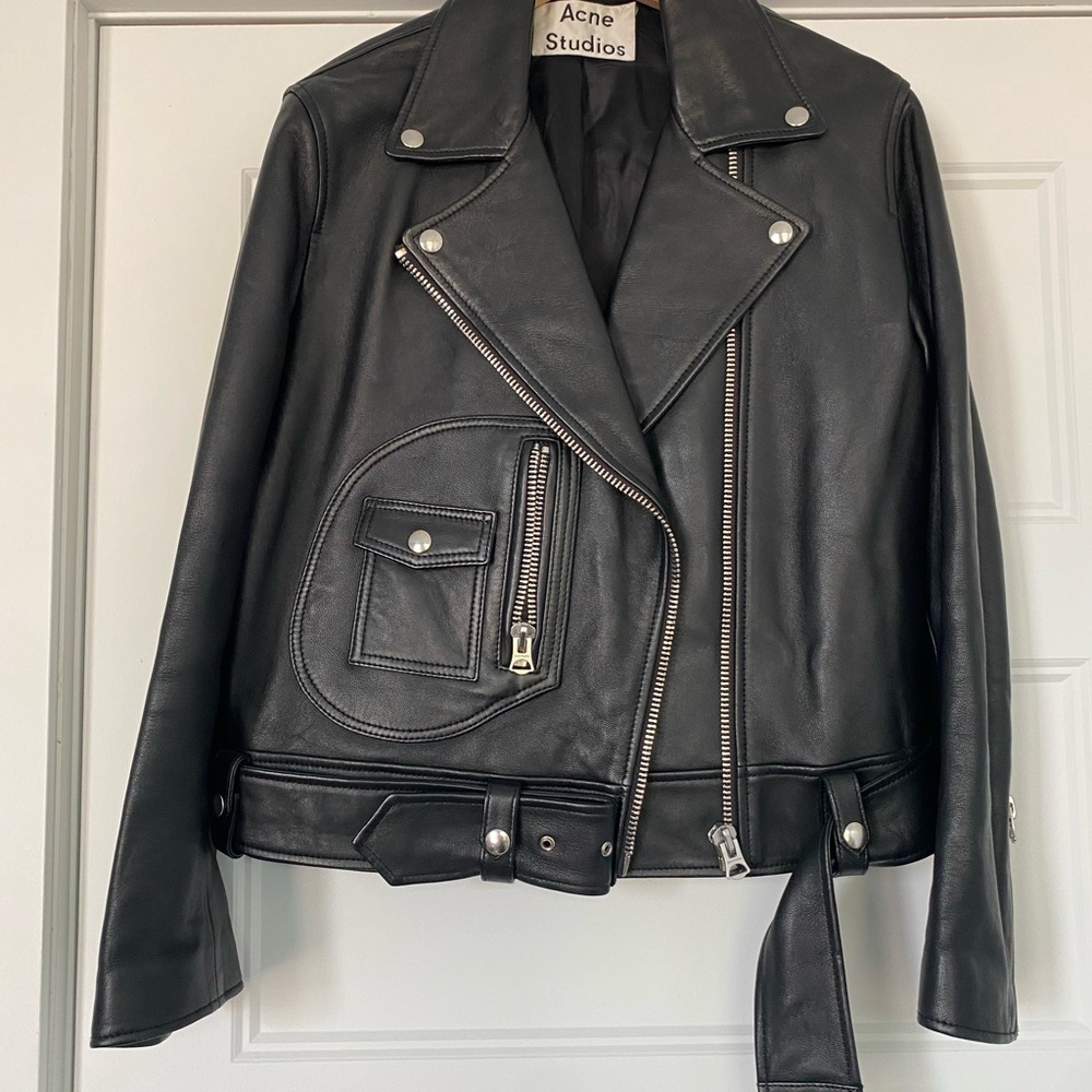 Acne Studios Black Leather Jacket
